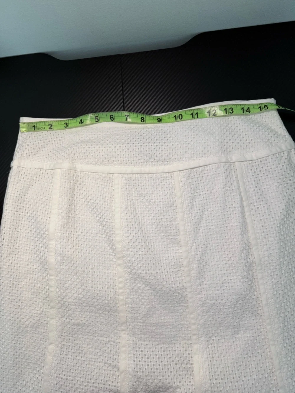 🤍 Vintage Nine West Ivory Eyelet 2PC Set Blazer & Skirt Cottage Chic - Picture 10 of 15